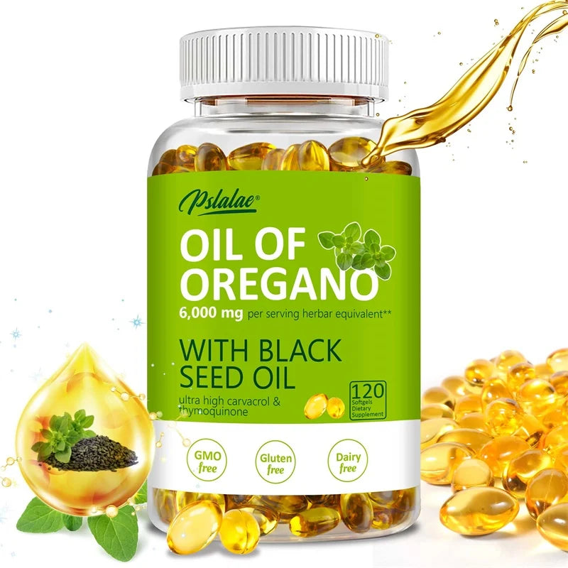 Oil of Oregano & Black Seed Softgels – Digestion, Immunity & Antioxidant Support